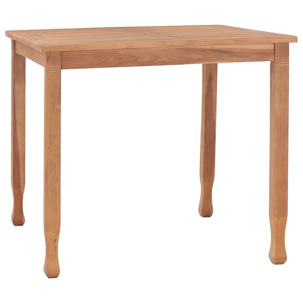 vidaXL Set de comedor de jardín 3 pzas y cojines madera maciza de teca