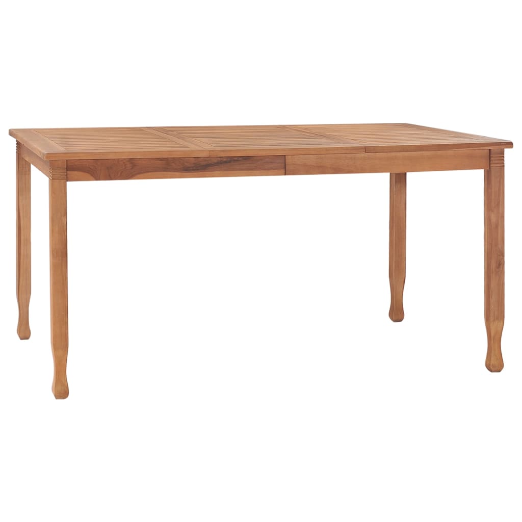 vidaXL Set de comedor de jardín 5 pzas y cojines madera maciza de teca