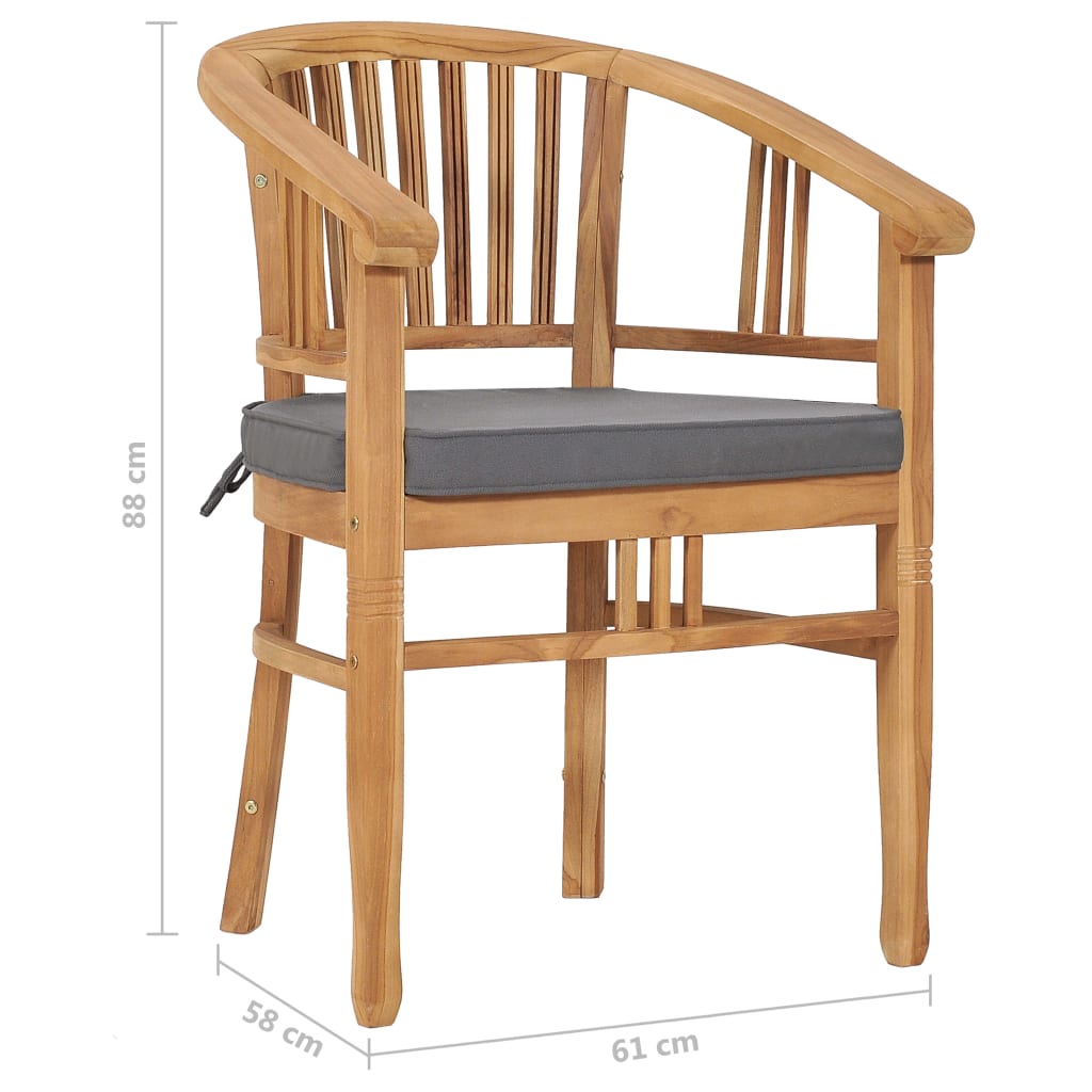 vidaXL Set de comedor de jardín 5 pzas y cojines madera maciza de teca