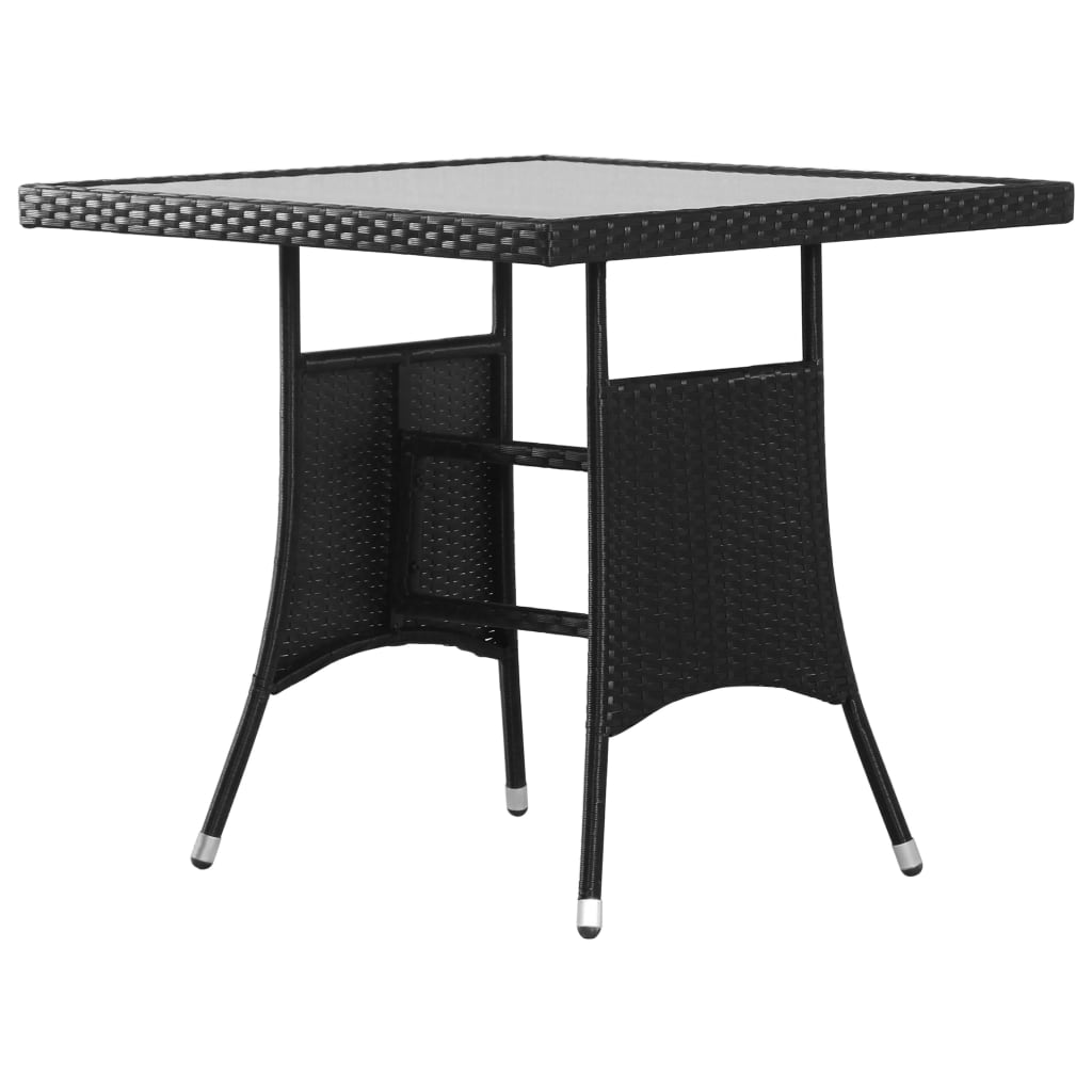 vidaXL Juego de comedor para jardín 5 piezas ratán sintético negro