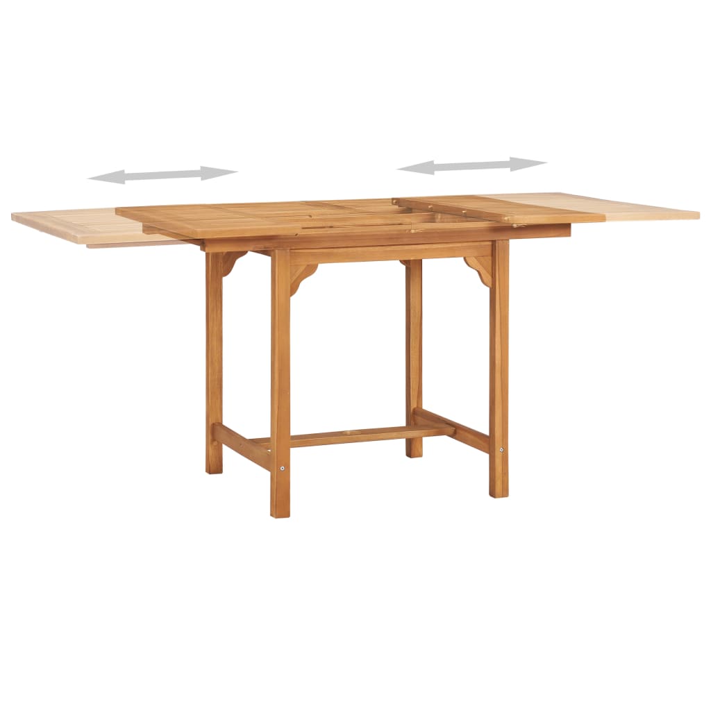 vidaXL Conjunto de comedor de jardín 5 piezas madera maciza de teca