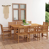 vidaXL Conjunto de comedor de jardín 9 piezas madera maciza de teca