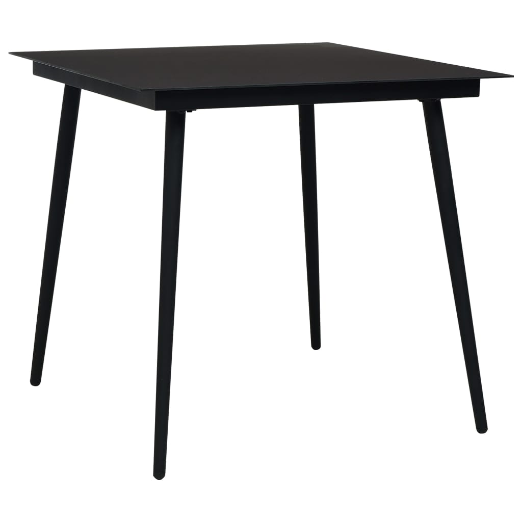 vidaXL Juego de comedor de jardín 3 piezas ratán PVC negro