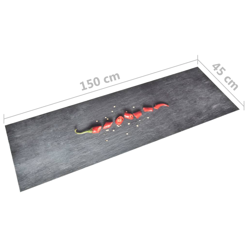 vidaXL Alfombra de cocina lavable Pepper 45x150 cm