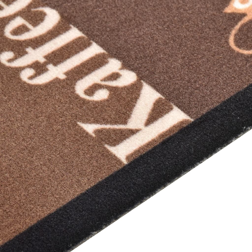 vidaXL Alfombra de cocina lavable Coffee marrón 45x150 cm