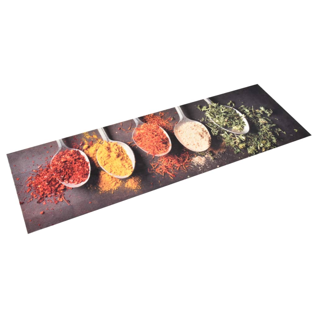 vidaXL Alfombra de cocina lavable Spoons 45x150 cm