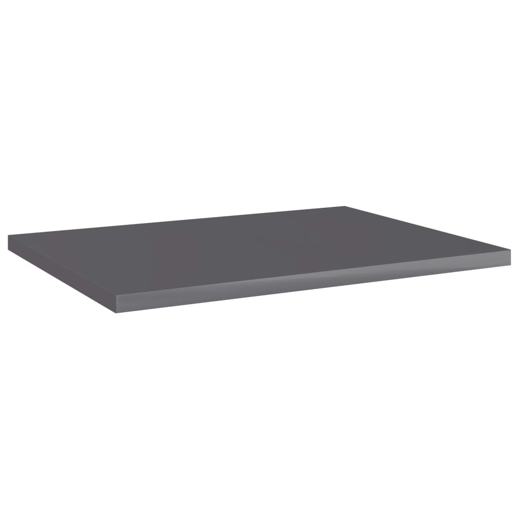 vidaXL Estante estantería 8 uds contrachapada gris brillo 40x30x1,5 cm