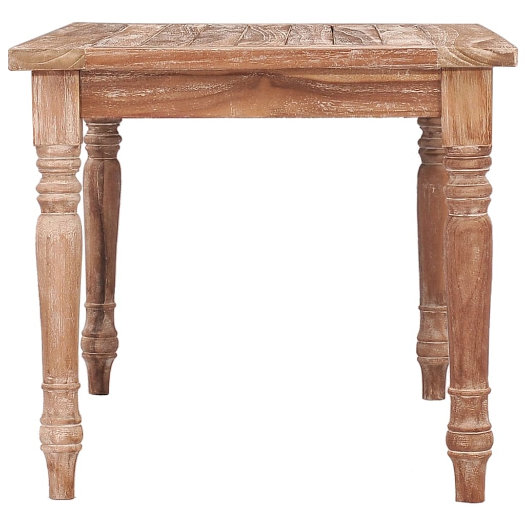 vidaXL Mesa de centro Batavia madera de teca blanco lavado 90x50x45 cm