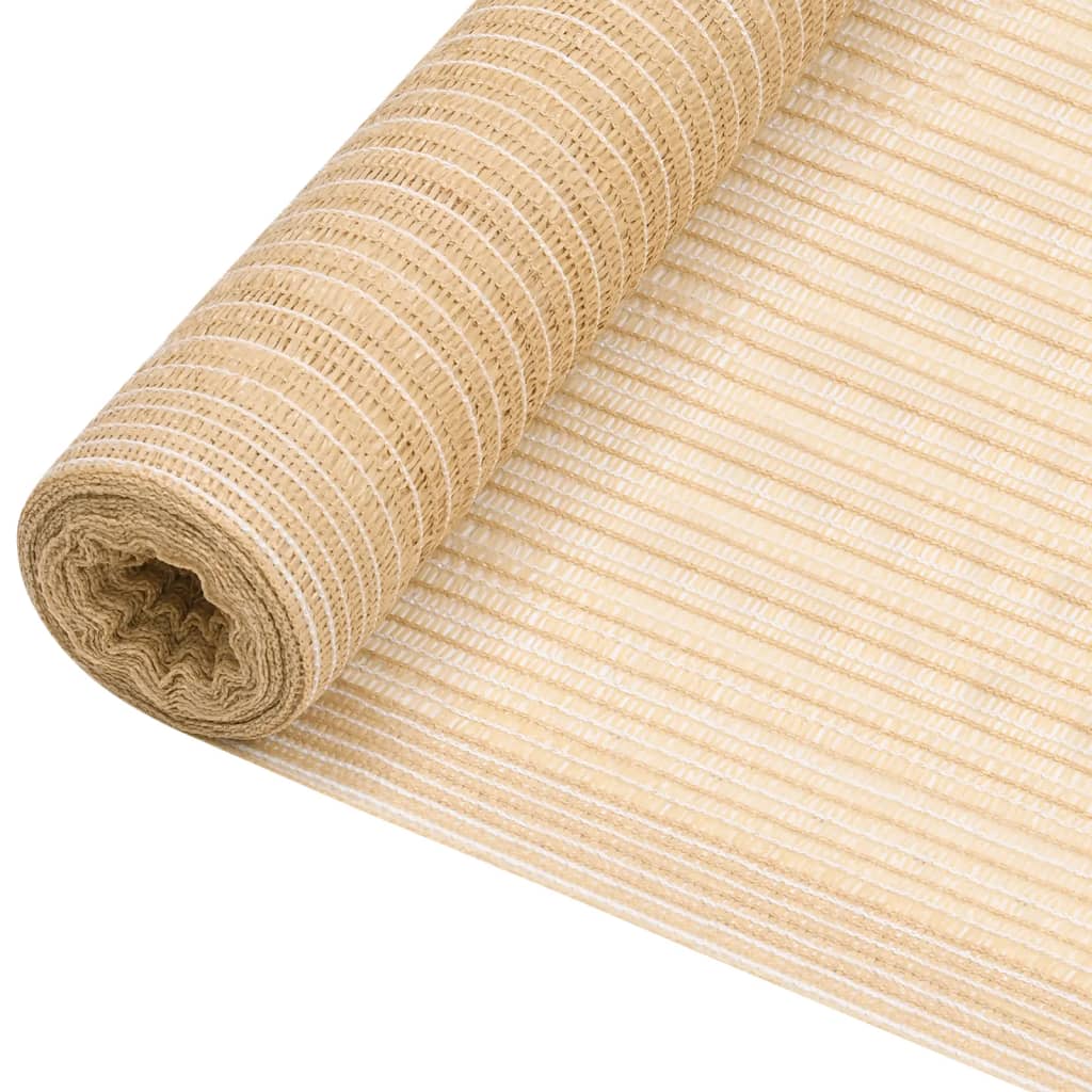 vidaXL Red de privacidad HDPE beige 2x50 m 75 g/m²