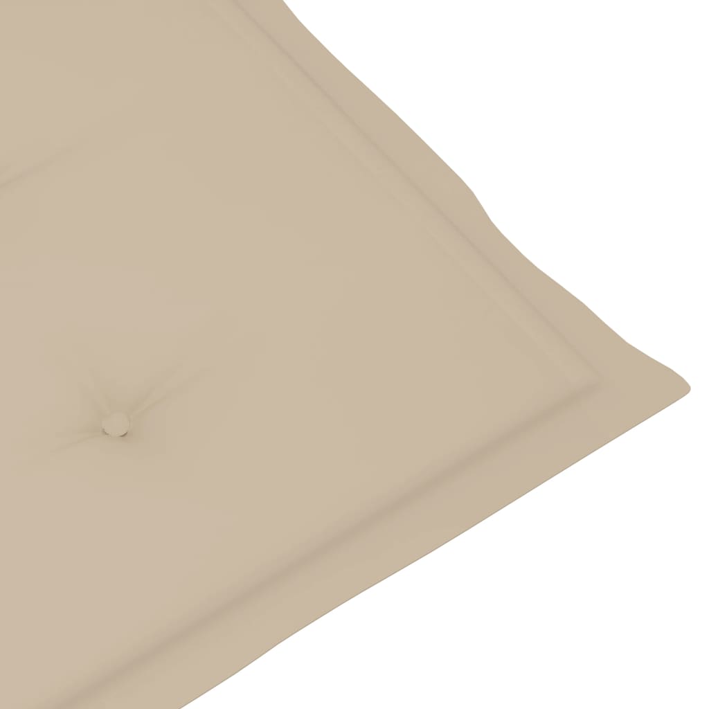 vidaXL Sillas de jardín 2 uds con cojines beige madera maciza de teca