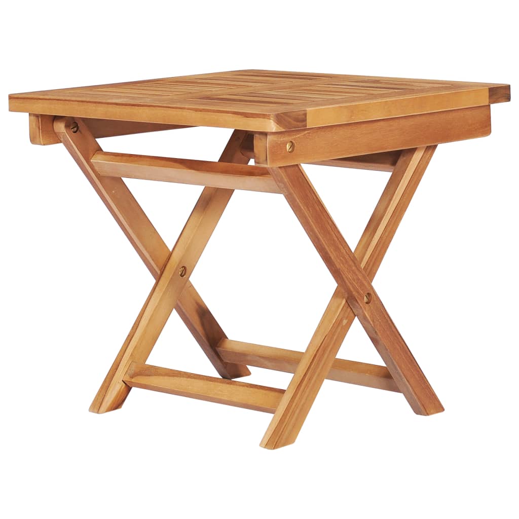 vidaXL Tumbona con mesa y cojín madera maciza de teca