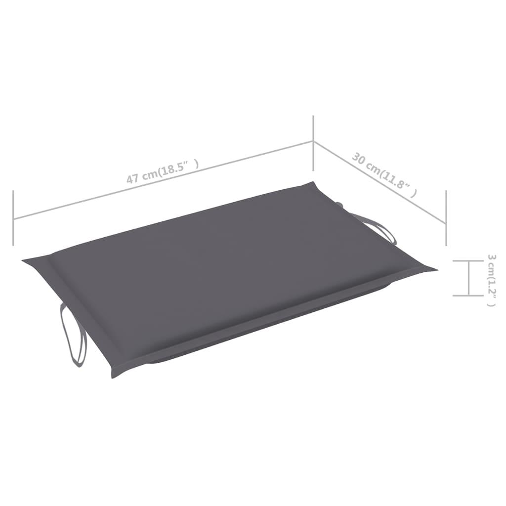 vidaXL Tumbona con cojín madera maciza de acacia gris