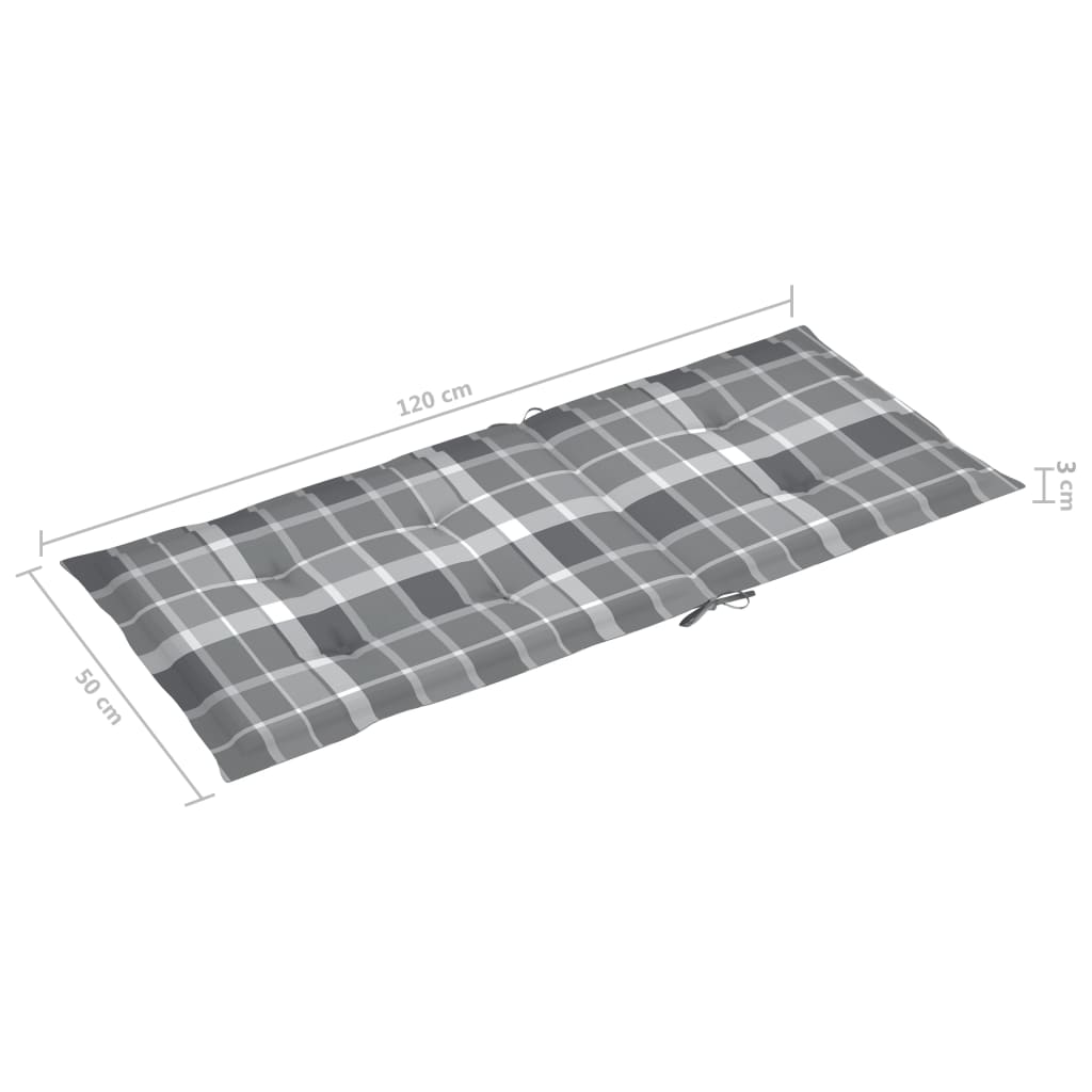 vidaXL Sillas de jardín plegables 3 uds y cojines madera maciza acacia