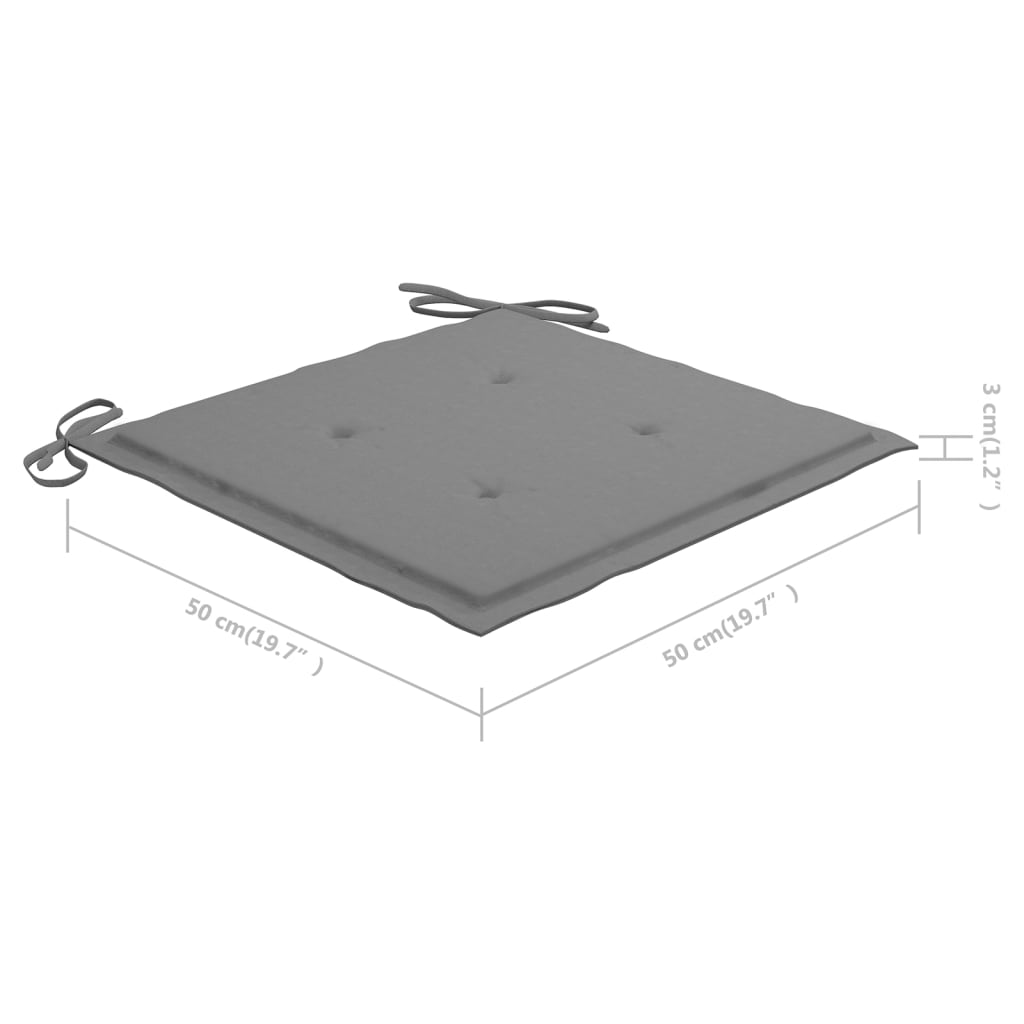 vidaXL Sillas comedor de jardín 3 uds madera maciza acacia y cojines