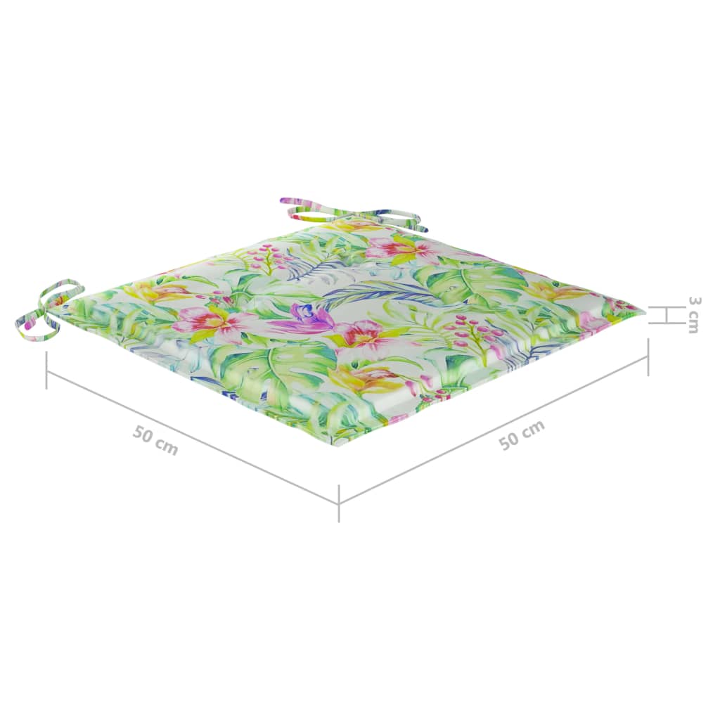 vidaXL Sillas comedor de jardín 3 uds madera maciza acacia y cojines