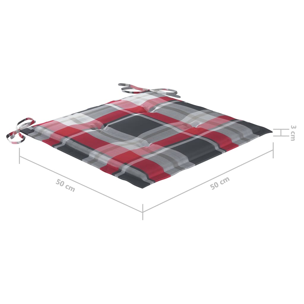 vidaXL Sillas comedor de jardín 3 uds madera maciza acacia y cojines