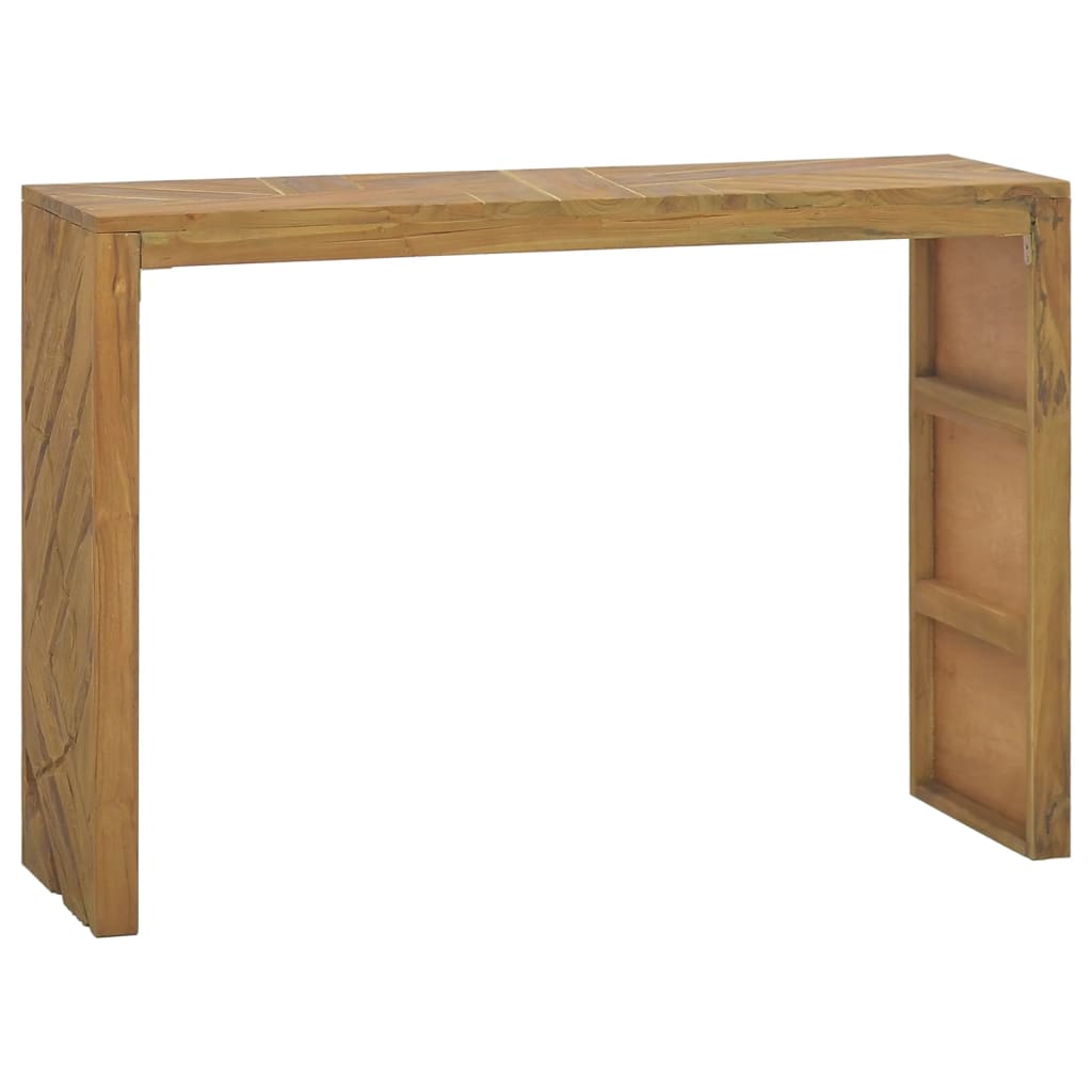 vidaXL Mesa consola de madera maciza de teca 110x35x75 cm