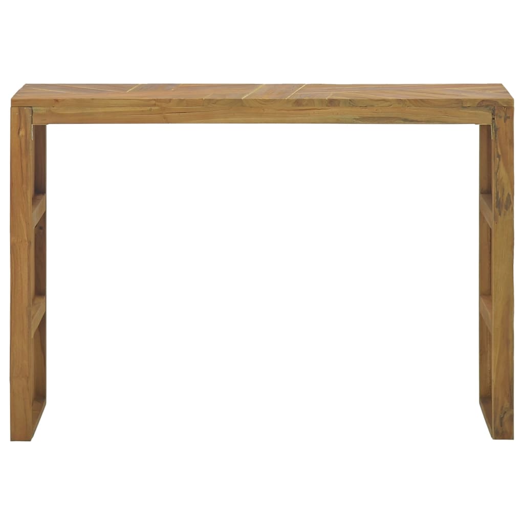 vidaXL Mesa consola de madera maciza de teca 110x35x75 cm