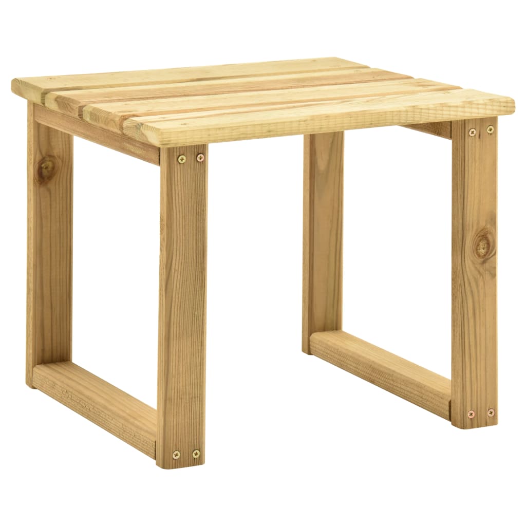 vidaXL Tumbona de jardín con mesa y cojín de madera de pino impregnada