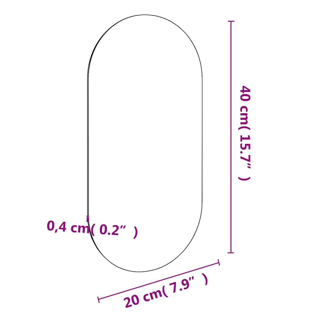 vidaXL Espejo 40x20 cm vidrio