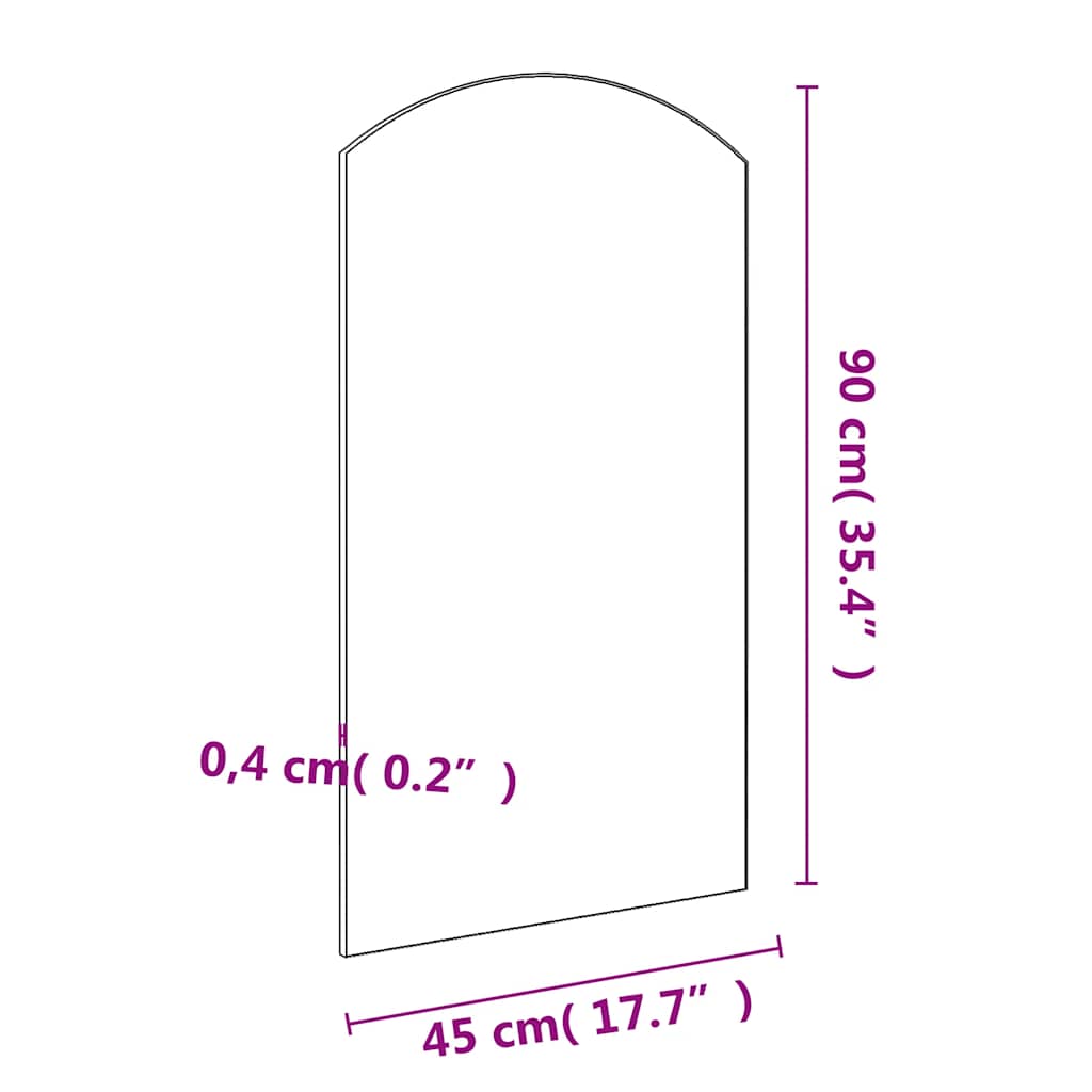 vidaXL Espejo 90x45 cm vidrio