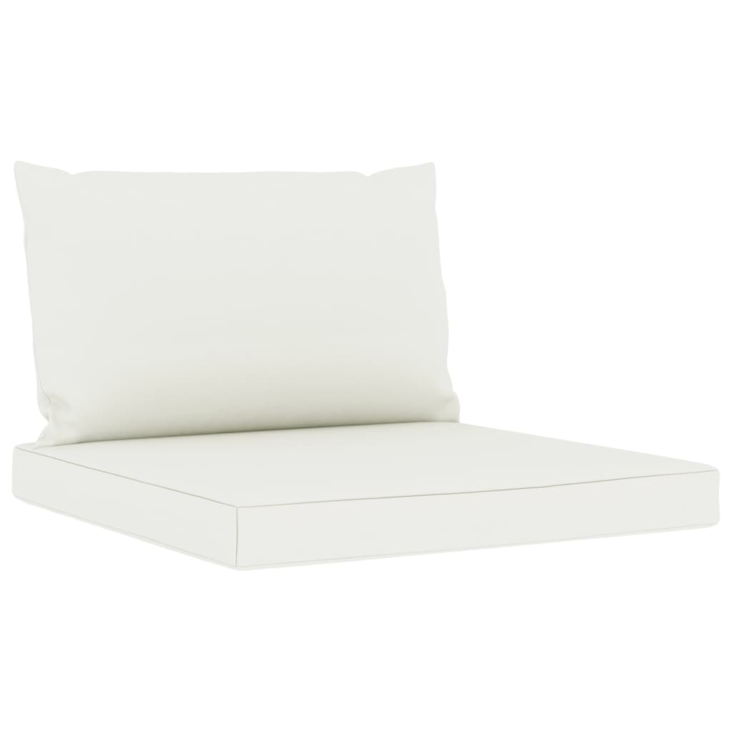 vidaXL Set de muebles de jardín 6 pzas con cojines crema