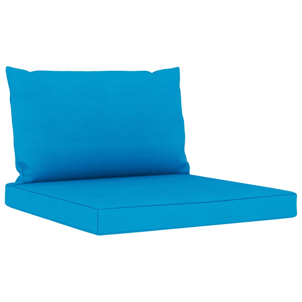 vidaXL Juego de muebles de jardín 6 piezas con cojines azul claro