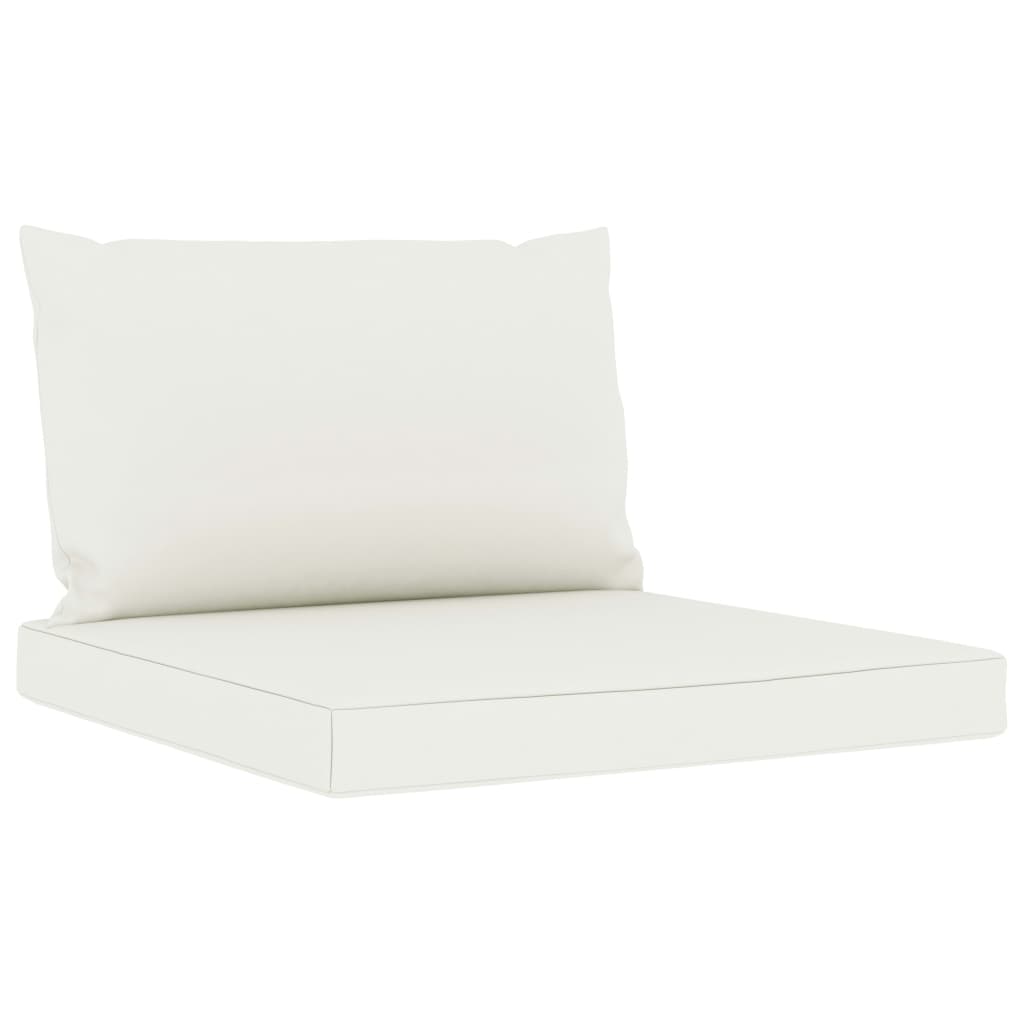 vidaXL Set de muebles de jardín 6 pzs madera impregnada cojines crema