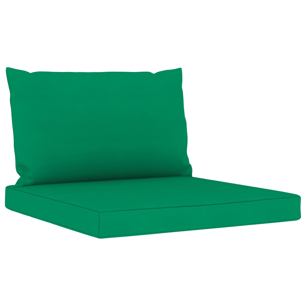 vidaXL Set de muebles de jardín 6 pzs madera impregnada cojines verde