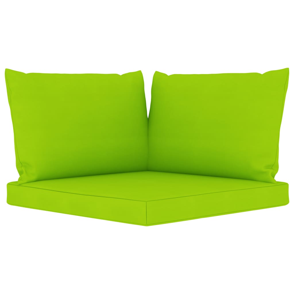 vidaXL Set de muebles de jardín 6 pzs madera impregnada cojines verde