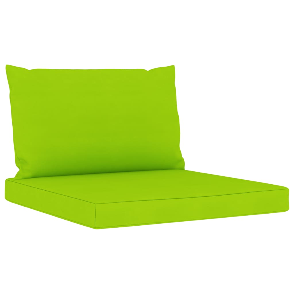 vidaXL Set de muebles de jardín 6 pzs madera impregnada cojines verde