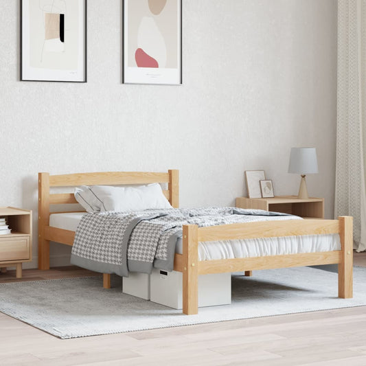 vidaXL Estructura de cama sin colchón madera maciza de pino 90x200 cm