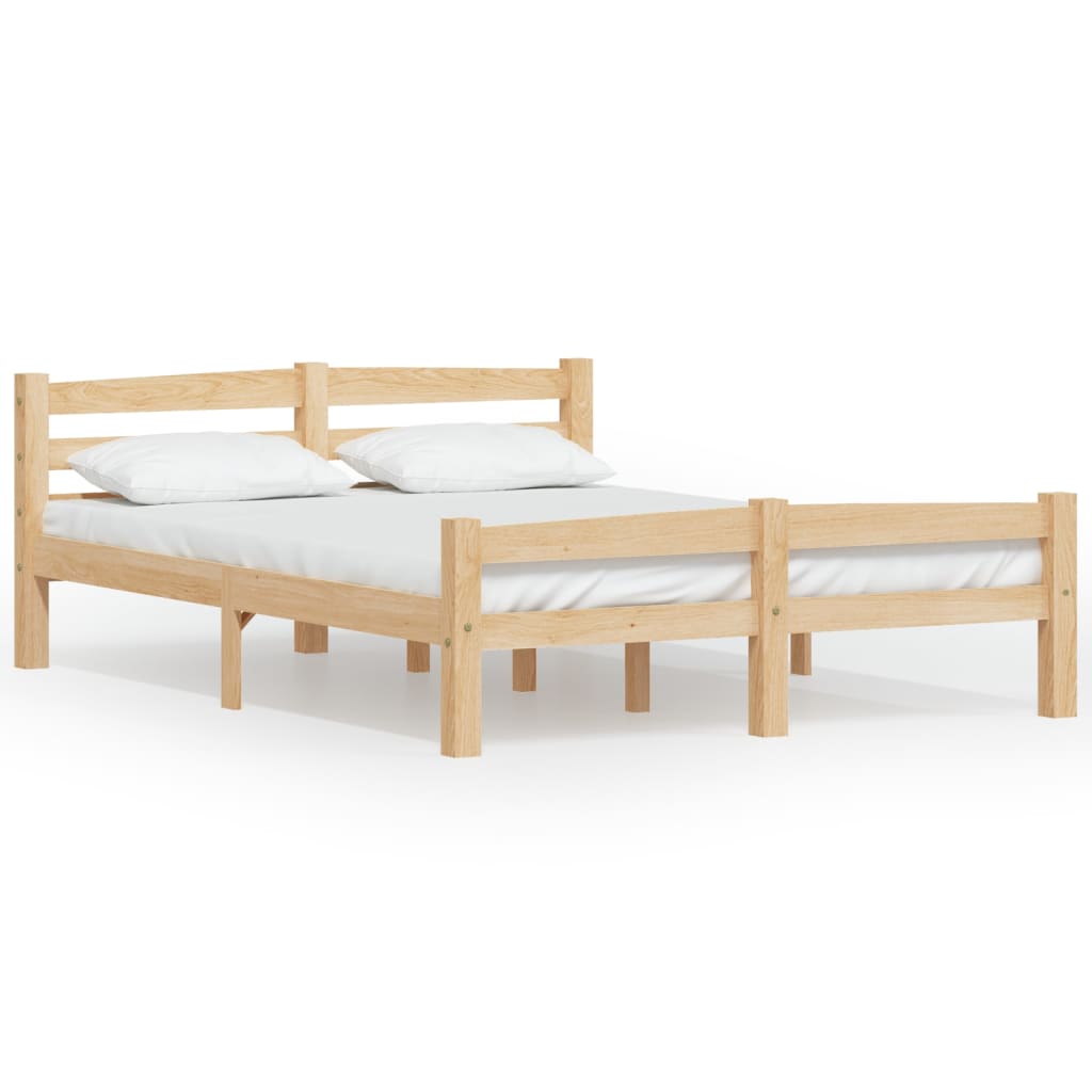 vidaXL Estructura de cama sin colchón madera maciza de pino 140x200 cm