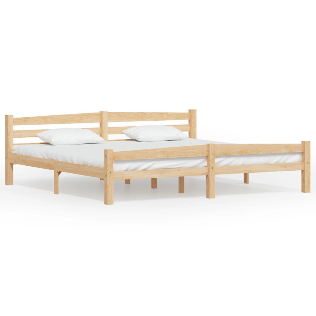 vidaXL Estructura de cama sin colchón madera maciza de pino 200x200 cm