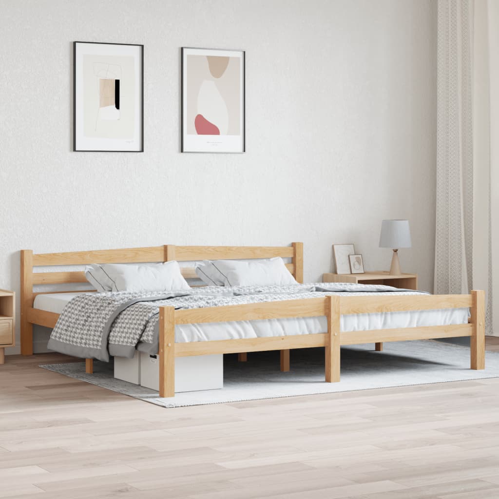 vidaXL Estructura de cama sin colchón madera maciza de pino 200x200 cm