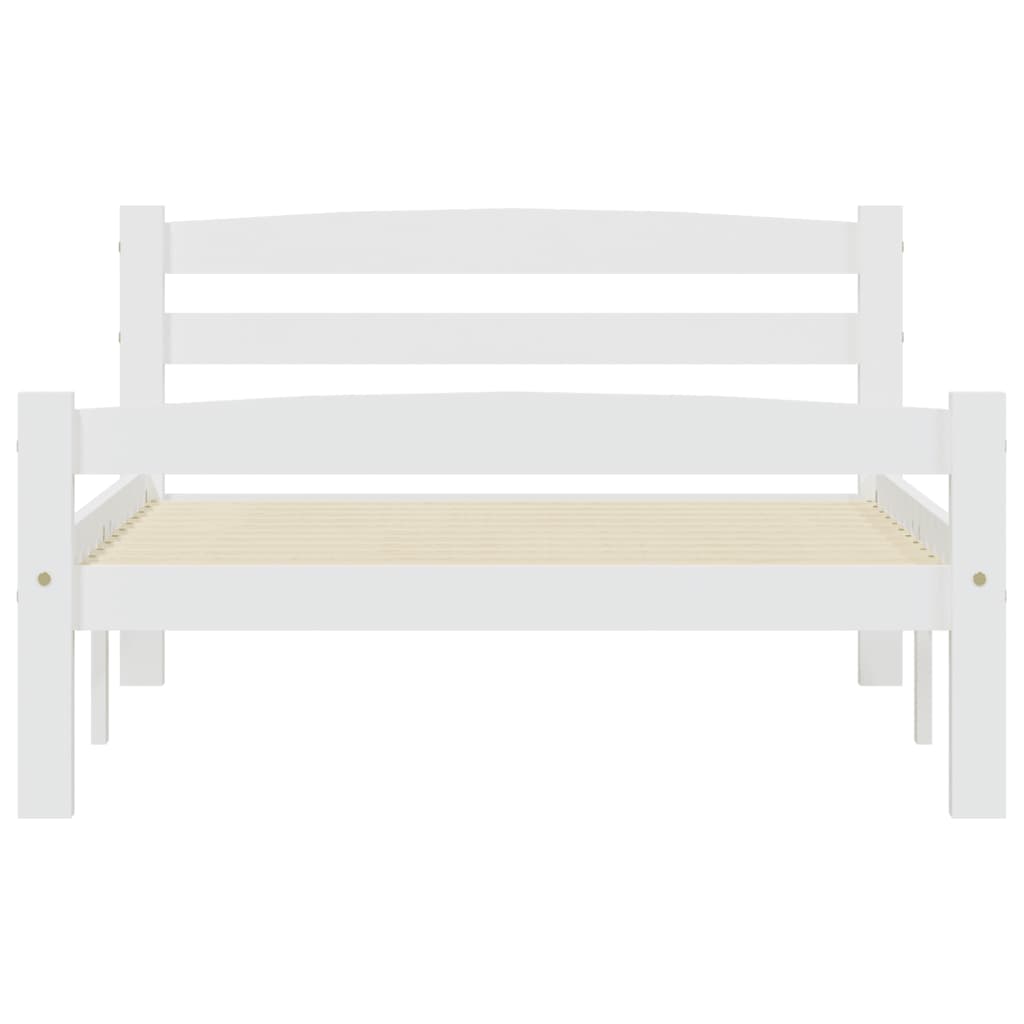 vidaXL Estructura de cama sin colchón madera de pino blanco 90x200 cm