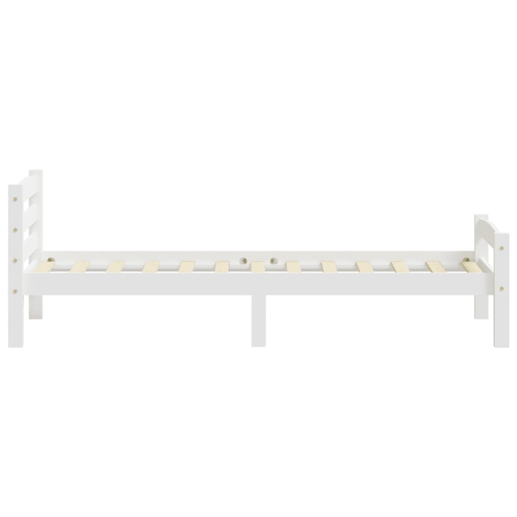 vidaXL Estructura de cama sin colchón madera de pino blanco 90x200 cm