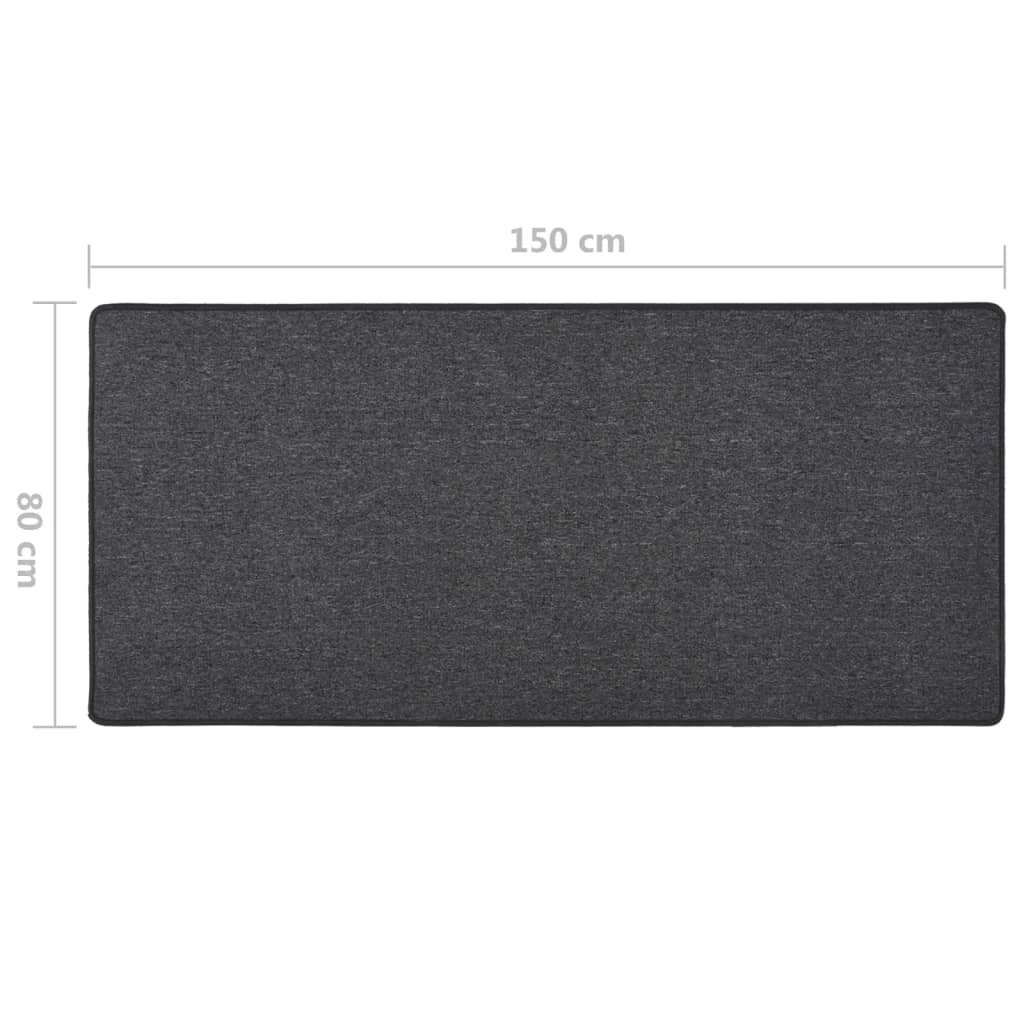 vidaXL Alfombra de pasillo gris antracita 80x150 cm