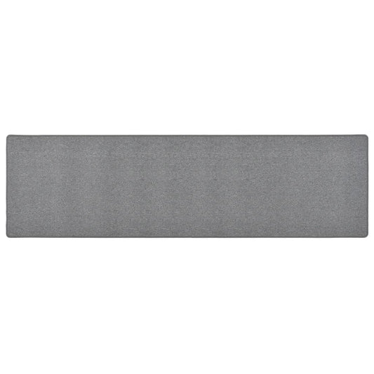 vidaXL Alfombra de pasillo gris oscuro 50x200 cm