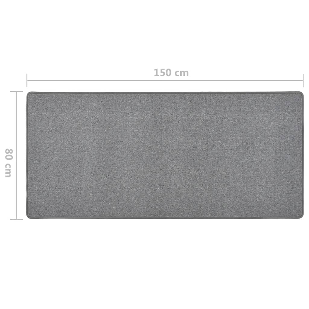 vidaXL Alfombra de pasillo gris oscuro 80x150 cm