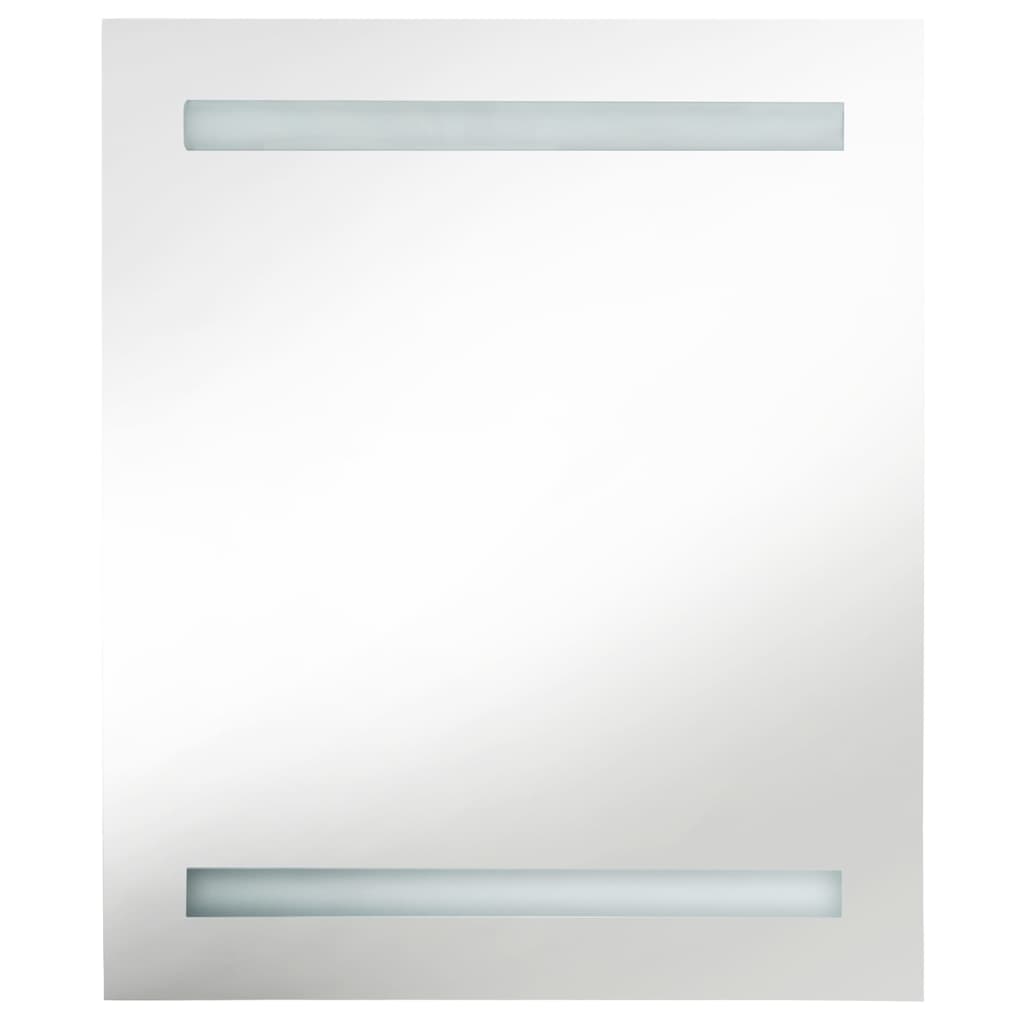 vidaXL Armario de baño con espejo LED blanco brillante 50x14x60 cm