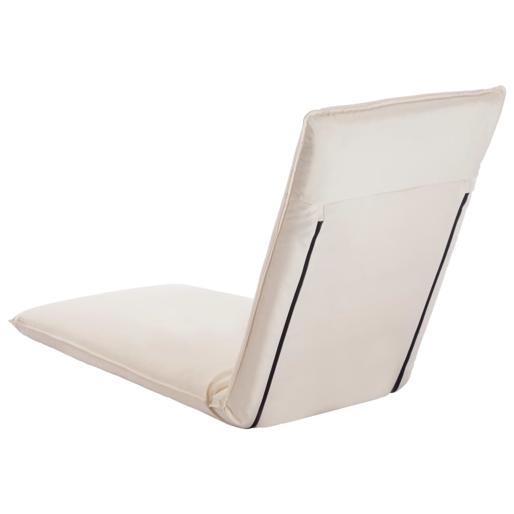 vidaXL Tumbona plegable de tela Oxford blanco crema