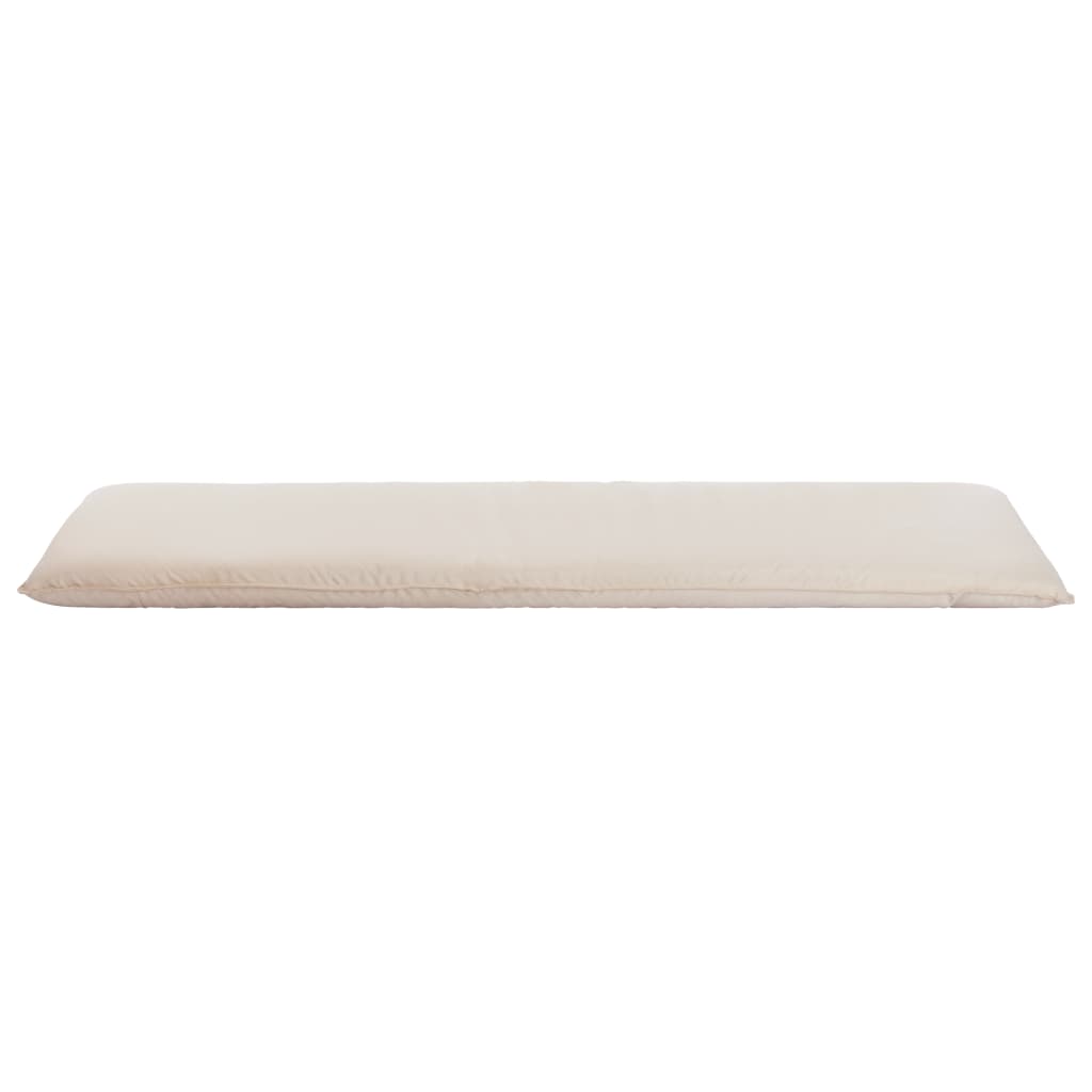 vidaXL Tumbona plegable de tela Oxford blanco crema