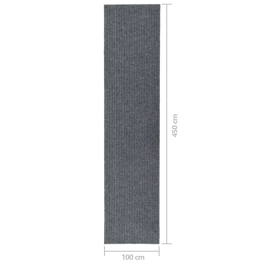 vidaXL Alfombra de pasillo atrapa suciedad 100x450 cm gris