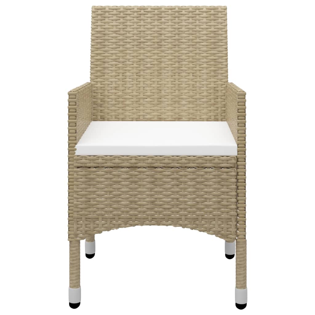 vidaXL Juego de comedor de jardín de 3 piezas beige