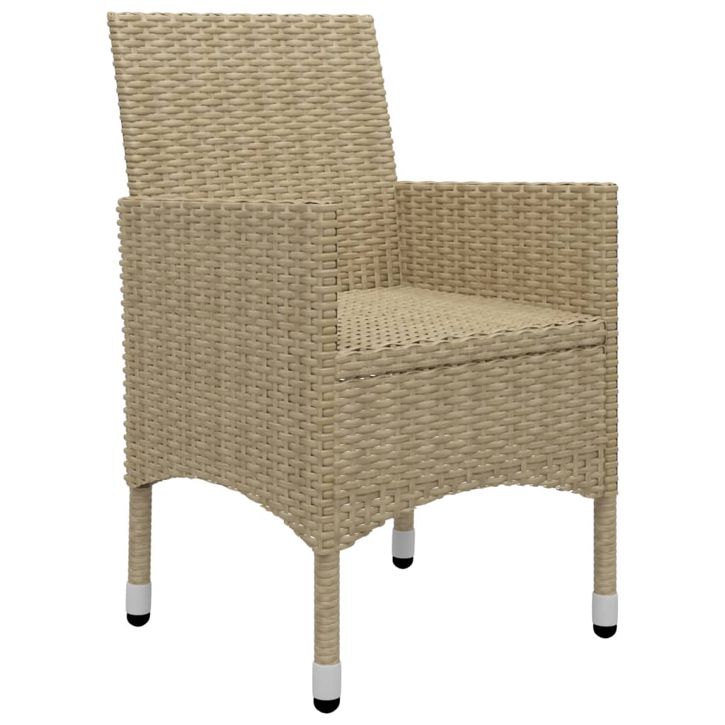 vidaXL Juego de comedor de jardín de 3 piezas beige