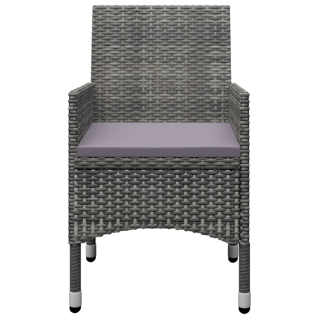 vidaXL Juego de comedor de jardín de 5 piezas gris