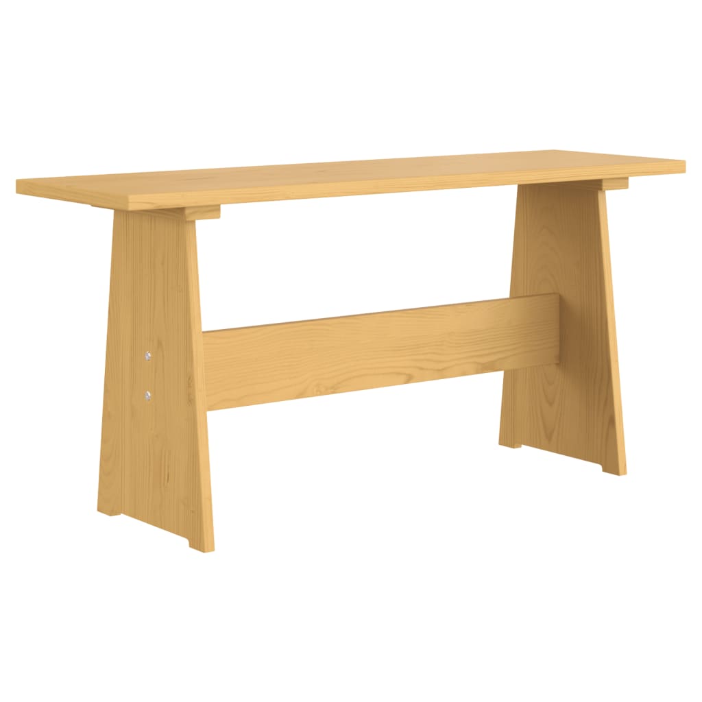 vidaXL Mesa de comedor con banco REINE madera maciza pino marrón miel