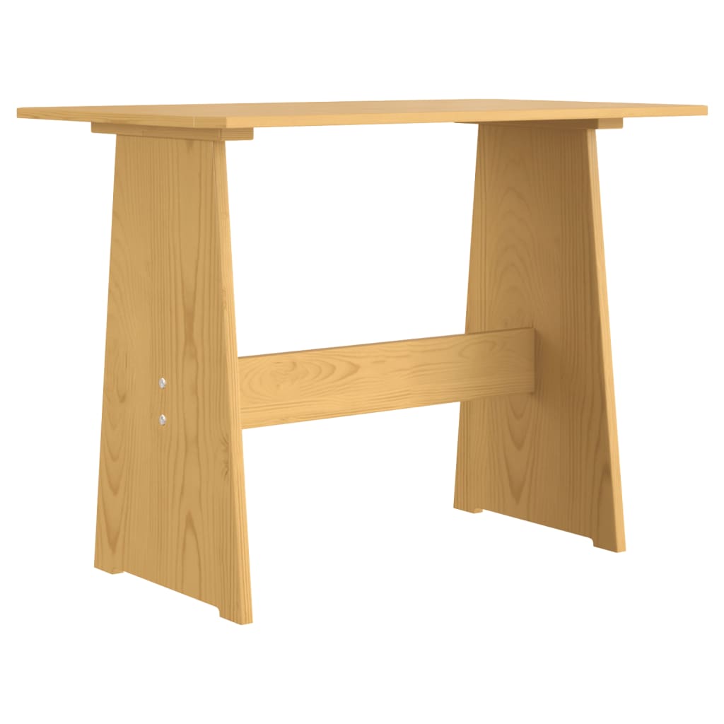 vidaXL Mesa de comedor con banco REINE madera maciza pino marrón miel