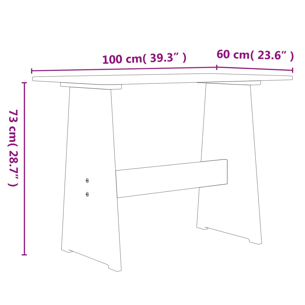 vidaXL Mesa de comedor con banco REINE madera maciza pino marrón miel